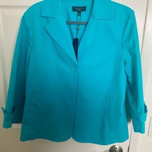 Talbots Turquoise Jacket NWT Size 14